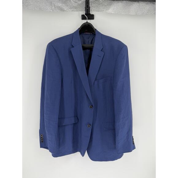 Tommy Hilfiger Other - Tommy Hilfiger Mens Modern Fit 100% Linen Sport Coat Blazer 44R Blue